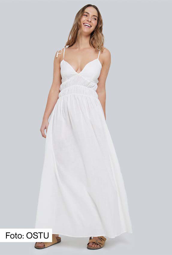 vestido blanco para dama esencial